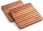 Ironwood Gourmet Sedona Trivet, 2'li Set Akasya Ahşap Sıcak Bulaşıklık