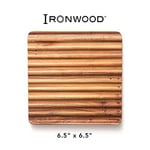 Ironwood Gourmet Sedona Trivet, 2'li Set Akasya Ahşap Sıcak Bulaşıklık