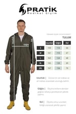 İşçi Tulumu Balıkçı Çiftçi Bahçıvan Kuaför Laboratuvar Sıvı İtici Terletmez Kumaş Unisex