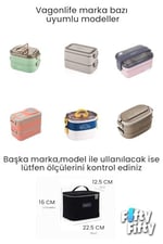 Isı Yalıtımlı Termal Yemek Beslenme Çantası Mama Taşıma Termos Çanta Sıcak ve Soğuk -FFVGNB1063 (Antrasit)