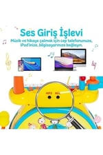 Işıklı Piyanolu Bateri Seti - Mikrofonlu, Tabureli ve MP3 Bağlantılı Çocuk Müzik Eğitim Seti