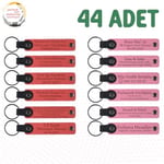 İsimler Yazılı Hatıra Anahtarlık 44'lü Set, Tek Ebat, MH-KAN9119X44, Nar Çiçeği & Pembe, üniseks-yetişkin
