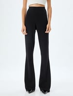 İspanyol Paça Eşofman Pantolon Slim Fit Standart Bel