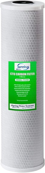 iSpring FC25B tüm ev su filtresi yedek kartuşu, CTO karbon bloğu, 20