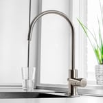 Ispring GA1-BN 16,5 x 27,9 cm 14OZ masif pirinç ağır zorunlu su filtresi Designer musluk – EU stil High-spout, GA1-BN