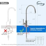 Ispring GA1-BN 16,5 x 27,9 cm 14OZ masif pirinç ağır zorunlu su filtresi Designer musluk – EU stil High-spout, GA1-BN
