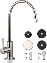 Ispring GA1-BN 16,5 x 27,9 cm 14OZ masif pirinç ağır zorunlu su filtresi Designer musluk – EU stil High-spout, GA1-BN