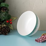 İstanbul Porselen Starlight Fine Bone New Year Yılbaşı Salata Kasesi 21 cm