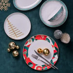 İstanbul Porselen Starlight Fine Bone New Year Yılbaşı Salata Kasesi 21 cm