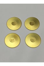Italyan Metalize Düğme 4 Lü Set/ 4 Cm/Gold, d308