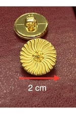 Italyan Metalize Hırka Ceket Düğmesi 6 Lı Set
