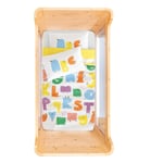 Itsy Bitsy Kids Alphabed Çift Taraflı Pamuk Saten Çok Renkli Bebek Nevresim Seti 100x150cm