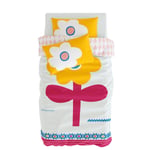 Itsy Bitsy Kids Big Flower Çift Taraflı Pamuk Saten Sarı Bebek Nevresim Seti 100x150cm