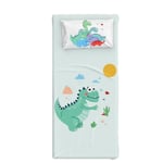 Itsy Bitsy Kids Dinotopia Pamuk Saten Çok Renkli Çocuk Çarşaf Seti 90x190cm