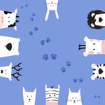 Itsy Bitsy Kids Paws And Claws Pamuk Saten Çok Renkli Bebek Çarşaf Seti 80x140cm