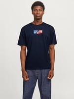 Jack & Jones Beyaz O-Yaka Grafik Baskılı T-Shirt, 12268415