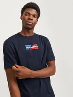 Jack & Jones Beyaz O-Yaka Grafik Baskılı T-Shirt, 12268415