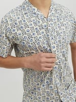 JACK & JONES Desenli Polo Yaka Kısa Kol Gömlek, 12234367