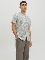 JACK & JONES Desenli Polo Yaka Kısa Kol Gömlek, 12234367