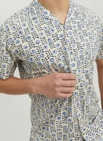 JACK & JONES Desenli Polo Yaka Kısa Kol Gömlek, 12234367