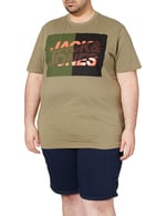 JACK & JONES Erkek Chino Şort Büyük Beden Regular Fit Chino Şort