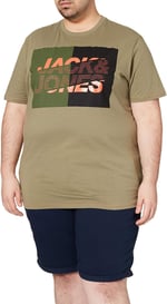 JACK & JONES Erkek Chino Şort Büyük Beden Regular Fit Chino Şort