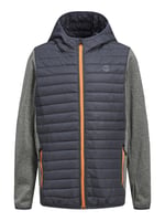 JACK & JONES Erkek çocuk kapitone ceket, Gri melanj/Detay: SET-IN LEEVES, 152