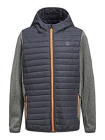 JACK & JONES Erkek çocuk kapitone ceket, Gri melanj/Detay: SET-IN LEEVES, 152