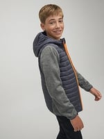 JACK & JONES Erkek çocuk kapitone ceket, Gri melanj/Detay: SET-IN LEEVES, 152