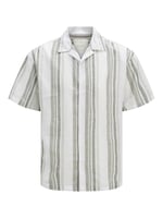 JACK & JONES Erkek Gömlek JPRCCSUMMER STRIPE RESORT S/S SHIRT SN