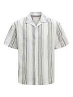 JACK & JONES Erkek Gömlek JPRCCSUMMER STRIPE RESORT S/S SHIRT SN