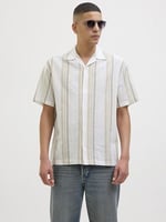 JACK & JONES Erkek Gömlek JPRCCSUMMER STRIPE RESORT S/S SHIRT SN