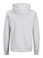 Jack Jones Erkek Günlük Sweatshirts Gri Jjecorp Logo Sweat Hood Noos 12152840-LIGHT-GREY-MELANGE