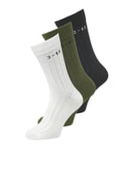 JACK & JONES Erkek JACCORE 3'lü Paket SN Çorap, Marshmallow/Paket: Cypress-Asfalt, Tek Beden (3'lü Paket), Marshmallow/Paket: Selvi - Asfalt, Tek Beden