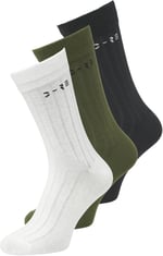 JACK & JONES Erkek JACCORE 3'lü Paket SN Çorap, Marshmallow/Paket: Cypress-Asfalt, Tek Beden (3'lü Paket), Marshmallow/Paket: Selvi - Asfalt, Tek Beden