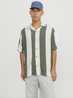 JACK & JONES Erkek Jcojeff AOP Resort Shirt Ss Relax kısa kollu gömlek