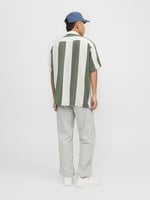 JACK & JONES Erkek Jcojeff AOP Resort Shirt Ss Relax kısa kollu gömlek