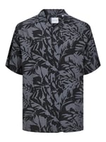 JACK & JONES Erkek Jjguru Monochrome AOP Resort Shirt Ss Gömlek