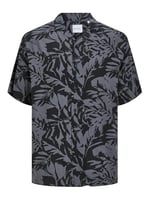JACK & JONES Erkek Jjguru Monochrome AOP Resort Shirt Ss Gömlek