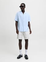 JACK & JONES Erkek Jjibowie Jjshorts Solid Sa Sts Şort Beyaz XL
