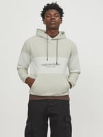Jack & Jones Erkek JORLAKEWOOD SWEAT HOOD BF LN Sweatshirt, Kırık Beyaz, XXL