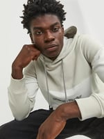 Jack & Jones Erkek JORLAKEWOOD SWEAT HOOD BF LN Sweatshirt, Kırık Beyaz, XXL