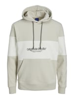 Jack & Jones Erkek JORLAKEWOOD SWEAT HOOD BF LN Sweatshirt, Kırık Beyaz, XXL