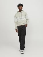 Jack & Jones Erkek JORLAKEWOOD SWEAT HOOD BF LN Sweatshirt, Kırık Beyaz, XXL