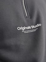 JACK & JONES Erkek Jorvesterbro Sweat Quarter Zip Hn Noos Sweatshirt