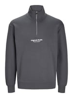 JACK & JONES Erkek Jorvesterbro Sweat Quarter Zip Hn Noos Sweatshirt