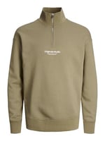 JACK & JONES Erkek Jorvesterbro Sweat Quarter Zip Hn Noos Sweatshirt
