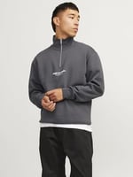 JACK & JONES Erkek Jorvesterbro Sweat Quarter Zip Hn Noos Sweatshirt