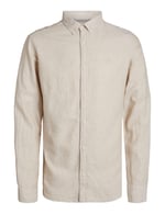 JACK & JONES Erkek Jprccmaze LINEN SHIRT L/s Button DOWN LN Gömlek
