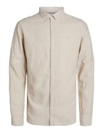 JACK & JONES Erkek Jprccmaze LINEN SHIRT L/s Button DOWN LN Gömlek